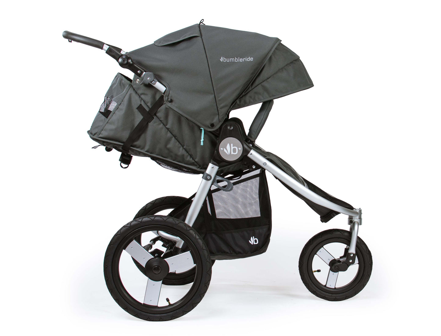 2019 Bumbleride Speed Jogging Stroller Dawn Grey Mint Profile View
