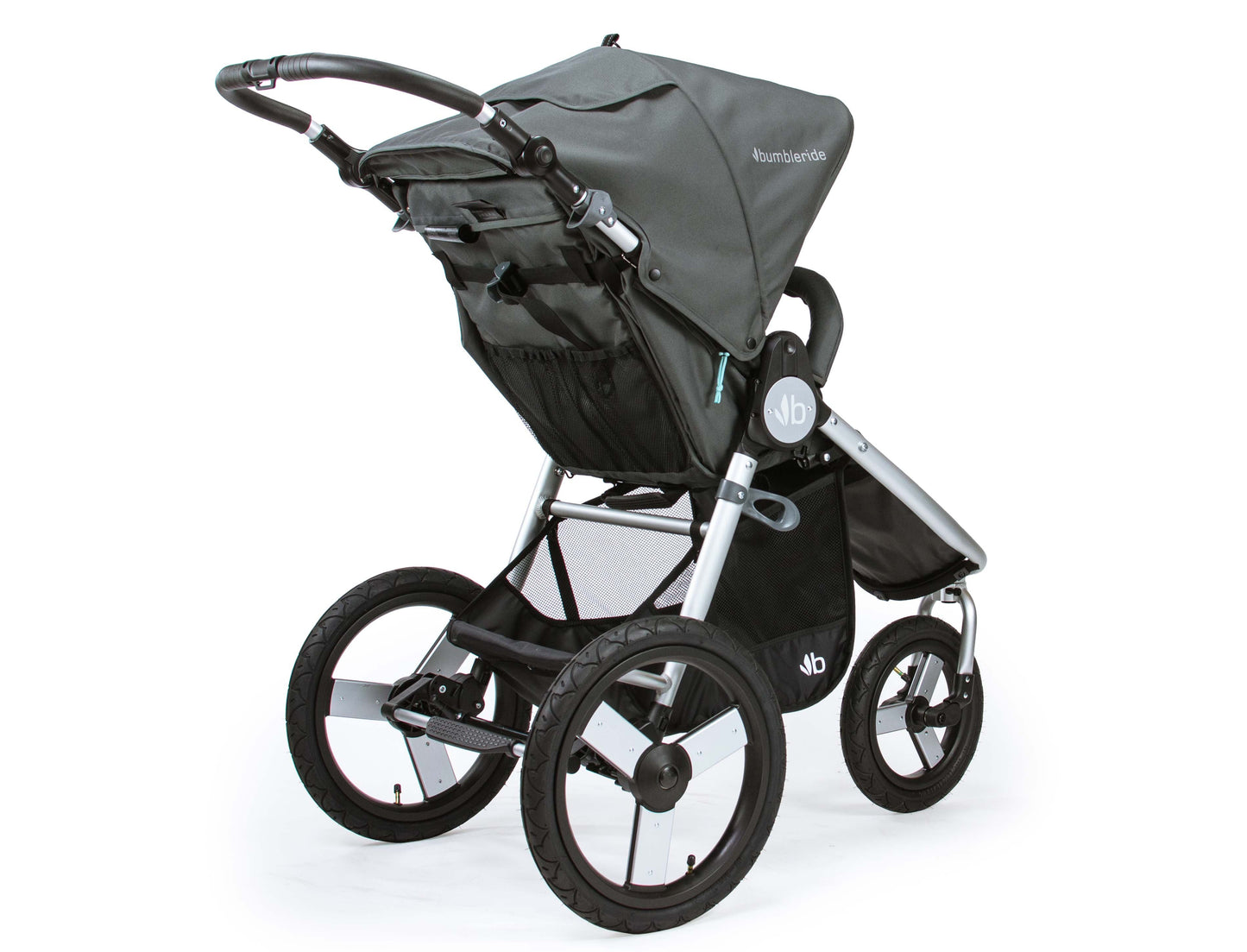 2019 Bumbleride Speed Jogging Stroller Dawn Grey Mint - Rear View - Russia