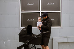 Bumbleride Speed in Matte Black with Bassinet Global